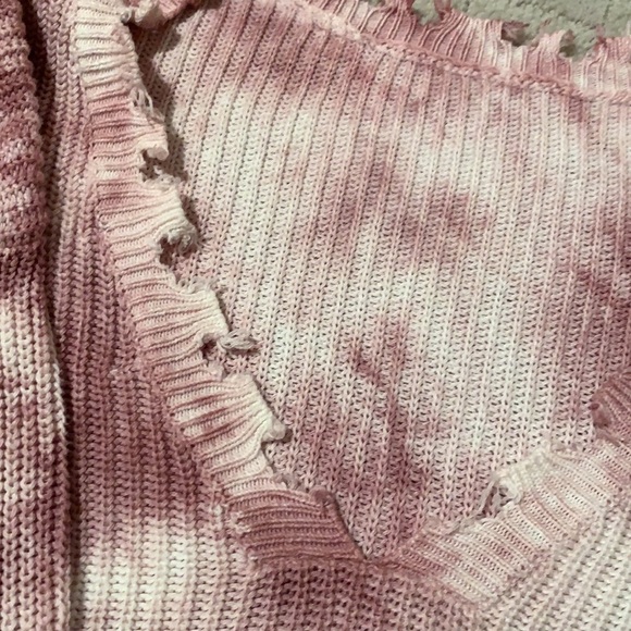 Tie dye cropped sweater with distressing - Picture 2 of 3